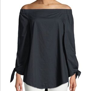 FREE PEOPLE • Off Shoulder Black Tie Sleeve Tunic